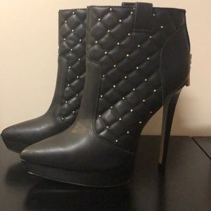 black embellished booties